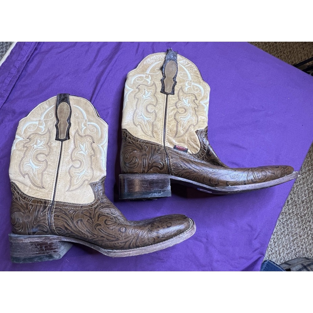 Marco Mens Cowboy Square Toed Western Boots Size 10.5 EUC‎